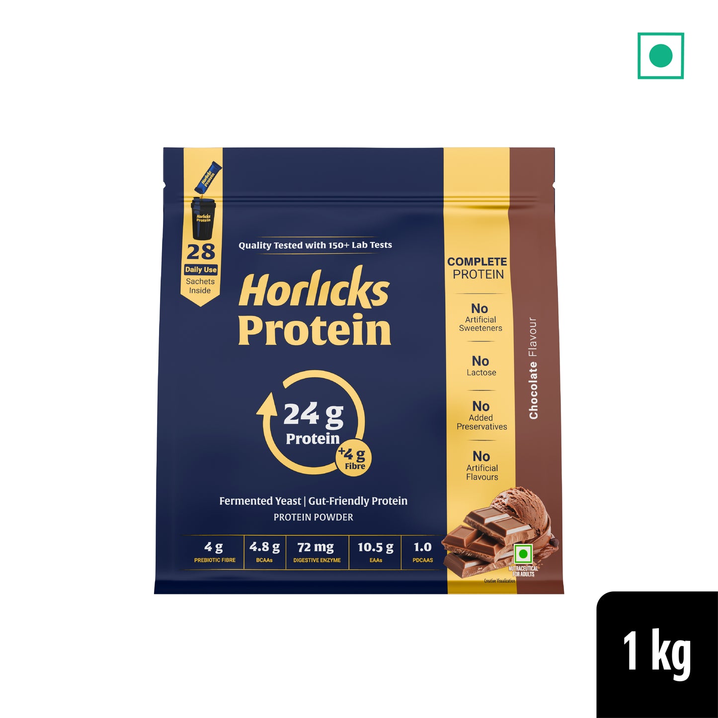 Horlicks Protein Powder 1kg with 28 sachets | Unflavoured