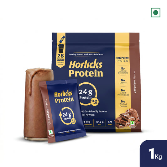 Horlicks Protein Powder 1kg with 28 sachets | Chocolate Flavour