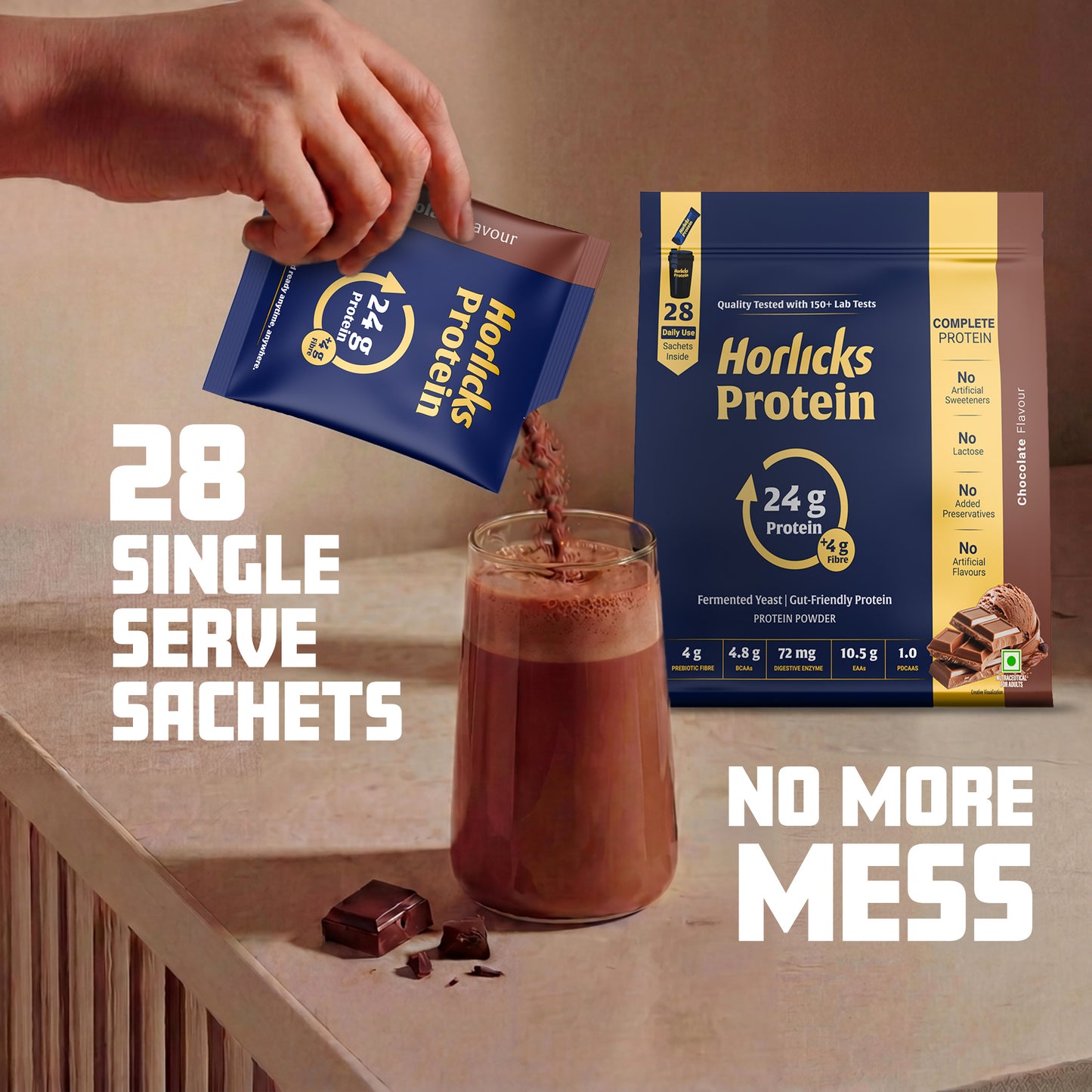 Horlicks Protein Powder 1kg with 28 sachets | Chocolate Flavour