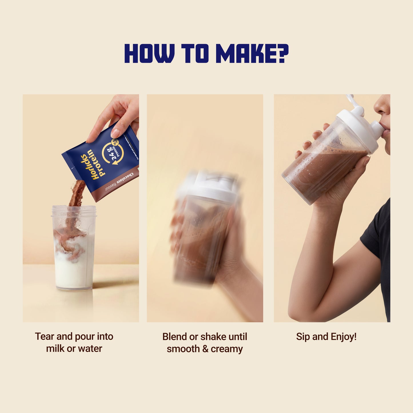 Horlicks Protein Powder 1kg with 28 sachets | Unflavoured
